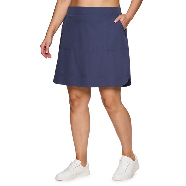 RBX Active Women's Plus Size Golf/Tennis Woven Longer Length Skort With