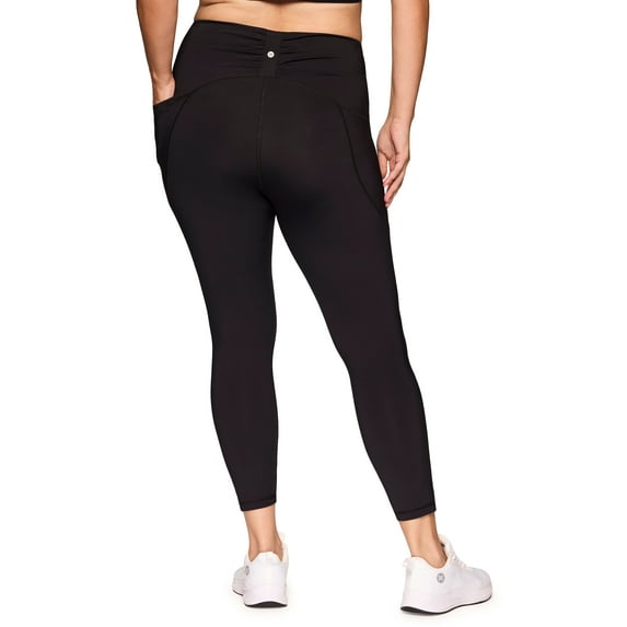 RBX Active Women's Plus Size High Rise Ruched Back Squat Proof Leggings
