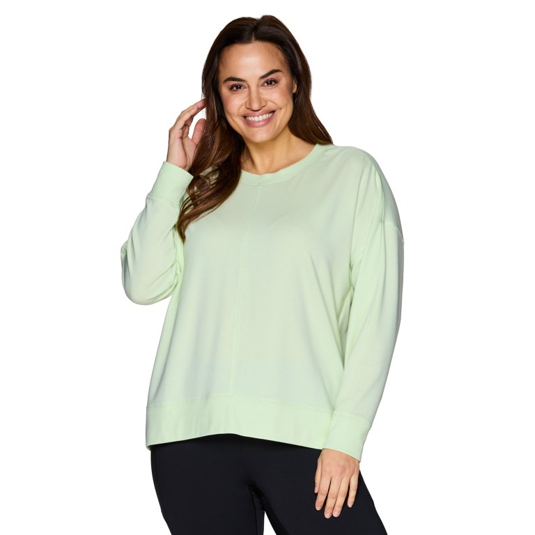 RBX Active Women s Plus Size Lightweight French Terry Dolman Sweatshirt