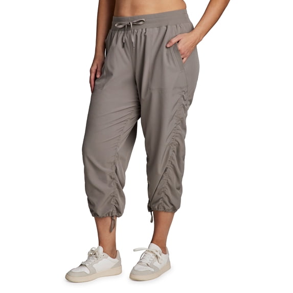 RBX Active Women's Plus Size Lightweight Woven Capri Pant With Pockets