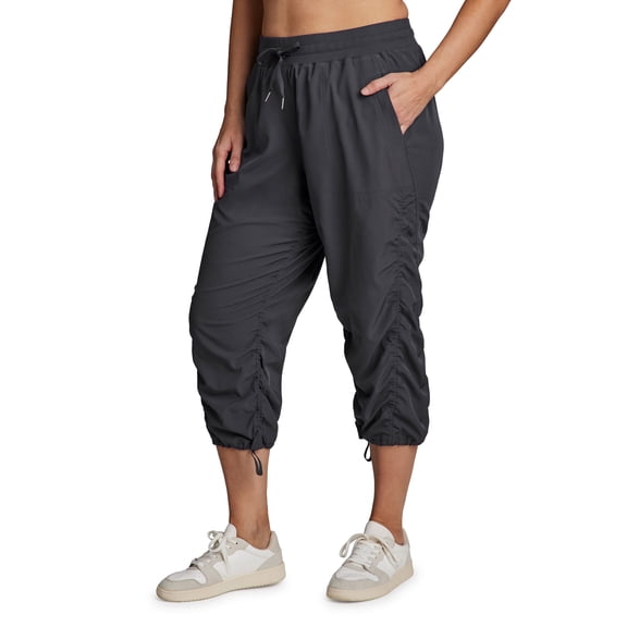 RBX Active Women's Plus Size Lightweight Woven Capri Pant With Pockets