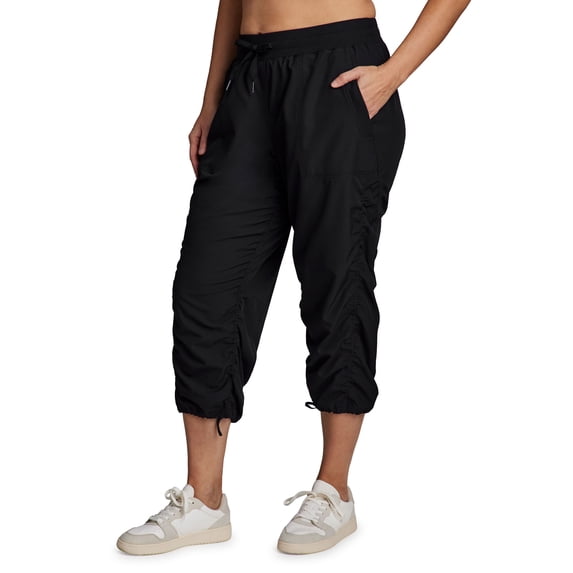 RBX Active Women's Plus Size Lightweight Woven Capri Pant With Pockets