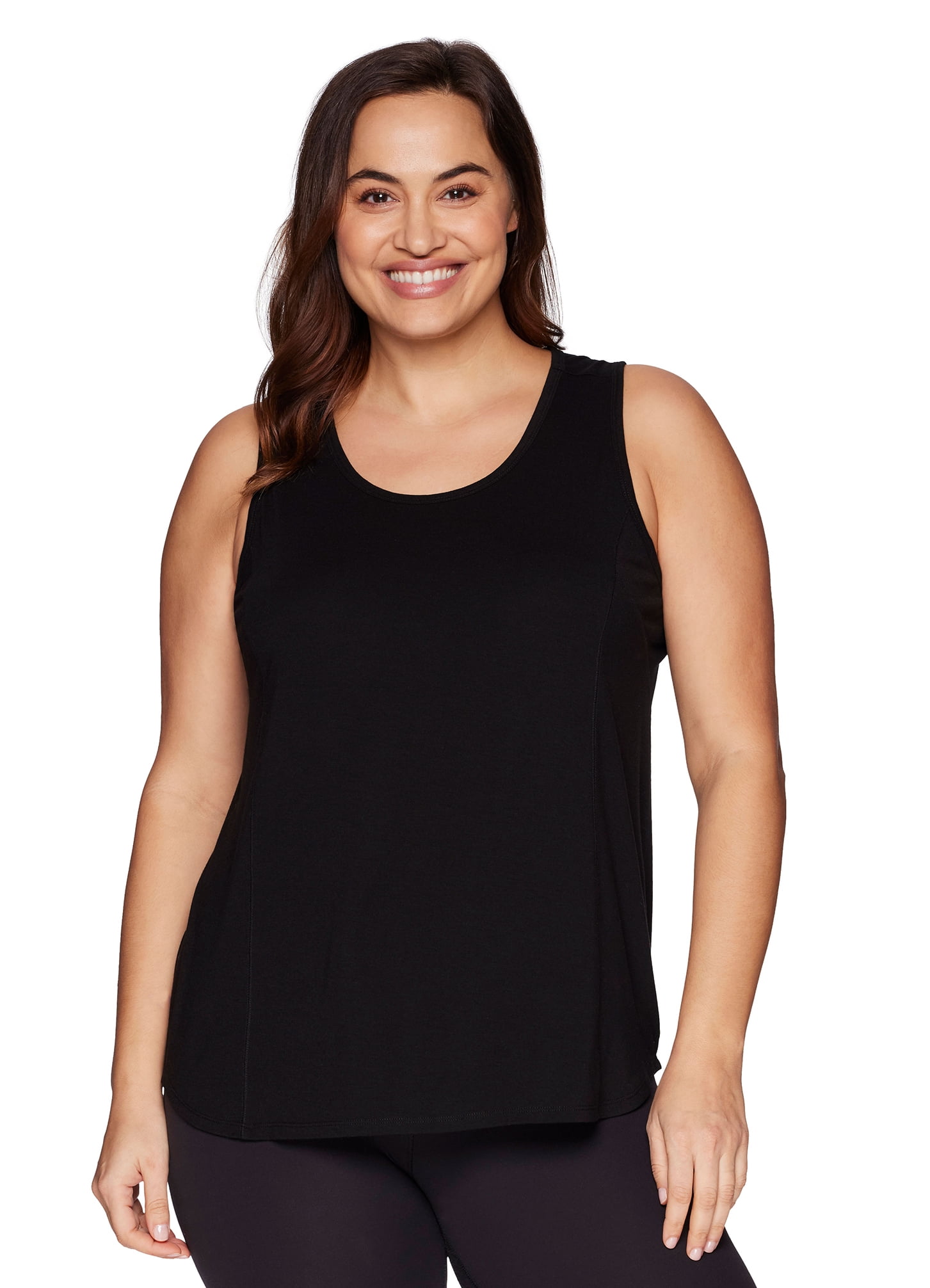 RBX Active Women's Plus Size Relaxed Fit Seamed Yoga Tank Top 