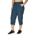 thumbnail image 1 of RBX Active Women's Plus Size Relaxed Lightweight Woven Cargo Capri Pant, 1 of 6
