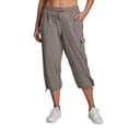 thumbnail image 1 of RBX Active Women's Plus Size Relaxed Lightweight Woven Cargo Capri Pant, 1 of 4