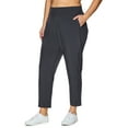 thumbnail image 1 of RBX Active Women's Plus Size Ribbed Side Woven Ankle Pant With Pockets, 1 of 5