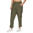 thumbnail image 1 of RBX Active Women's Plus Size Ribbed Side Woven Ankle Pant With Pockets, 1 of 5