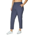 thumbnail image 1 of RBX Active Women's Plus Size Ribbed Side Woven Ankle Pant With Pockets, 1 of 5