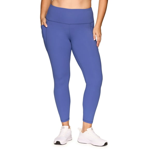 RBX Active Women's Plus Size Solid Ultra Hold Workout Legging With Pockets