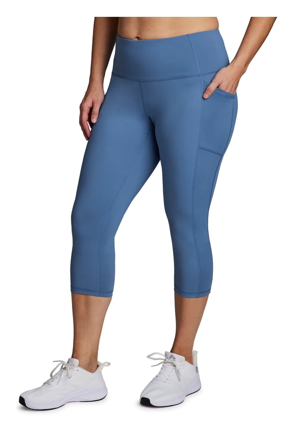 Active Women's Plus Size Squat Proof Capri Legging With Pockets
