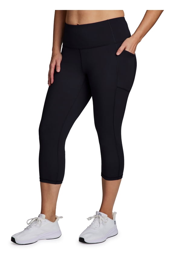 Active Women's Plus Size Squat Proof Capri Legging With Pockets