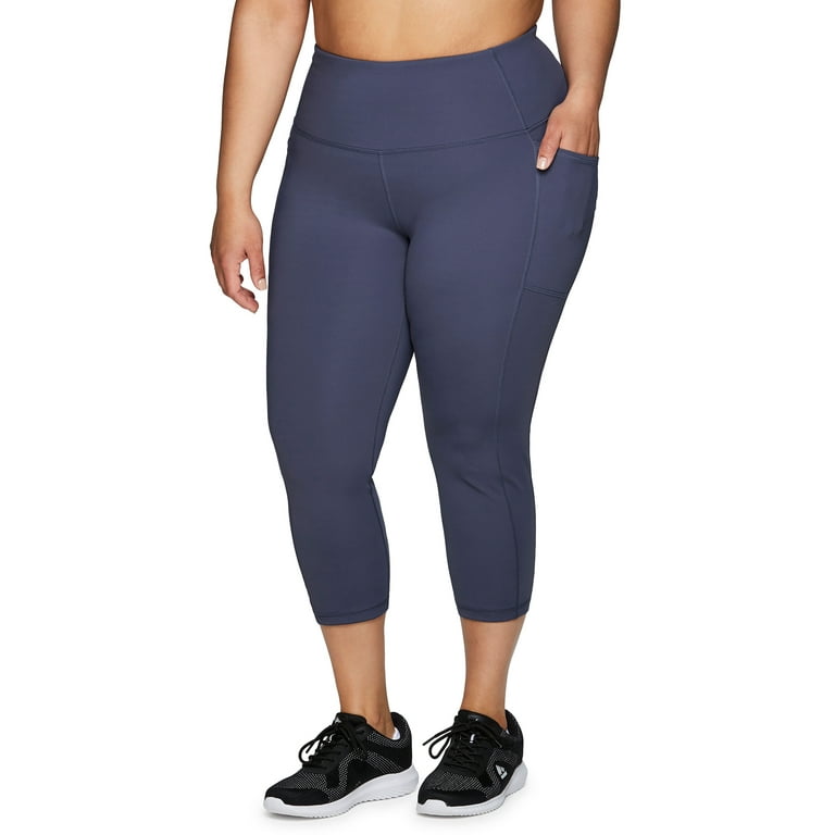 RBX Active Women's Plus Size Squat Proof Capri Legging With Pockets 
