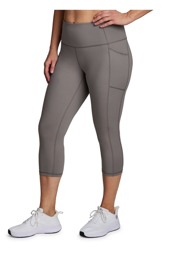 Active Women's Plus Size Squat Proof Capri Legging With Pockets