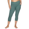 thumbnail image 1 of RBX Active Women's Plus Size Squat Proof Capri Legging with Crossover Waistband, 1 of 5