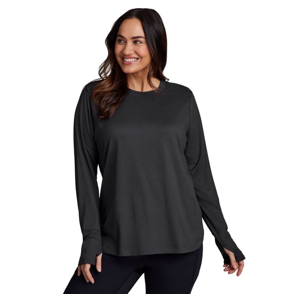 RBX Active Women's Plus Size Super Soft Yoga Long Sleeve Tunic Top