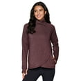 thumbnail image 1 of RBX Active Women's Plus Size Zip Mock Neck Fleece Pullover Sweatshirt With Pockets, 1 of 8