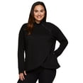thumbnail image 1 of RBX Active Women's Plus Size Zip Mock Neck Fleece Pullover Sweatshirt With Pockets, 1 of 8