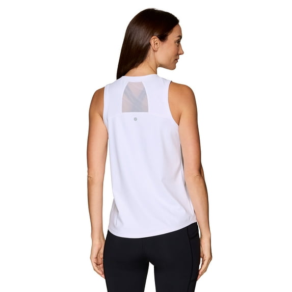 RBX Active Women's Quick Dry Sleeveless Workout Top with Mesh Panels