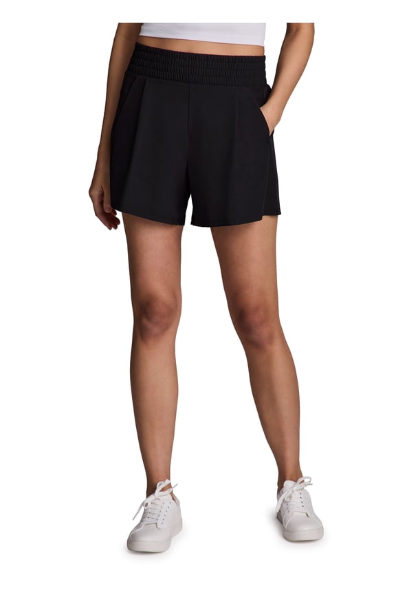 Active Women's Quick Drying Stretch Woven Pleat Front Relaxed Shorts with Pockets