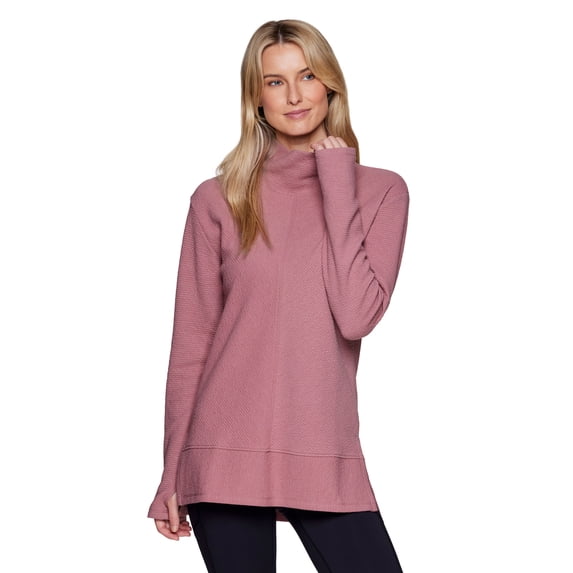 RBX Active Women's Quilted Cowl Neck Pullover Tunic