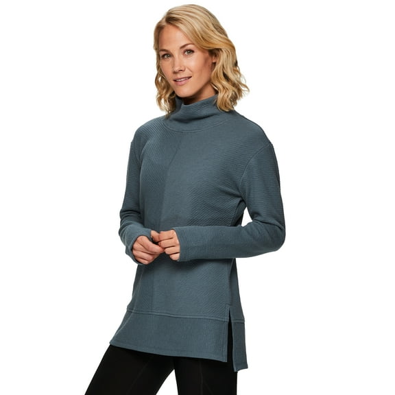 RBX Active Women's Quilted Cowl Neck Pullover Tunic