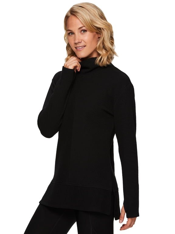 Active Women's Quilted Cowl Neck Pullover Tunic