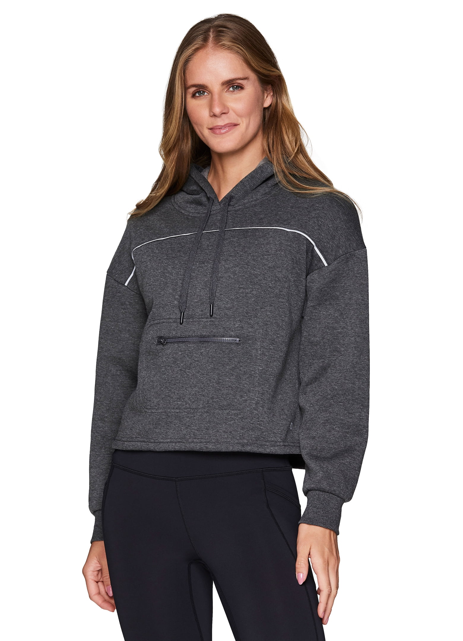 Reflective cropped hoodie clearance