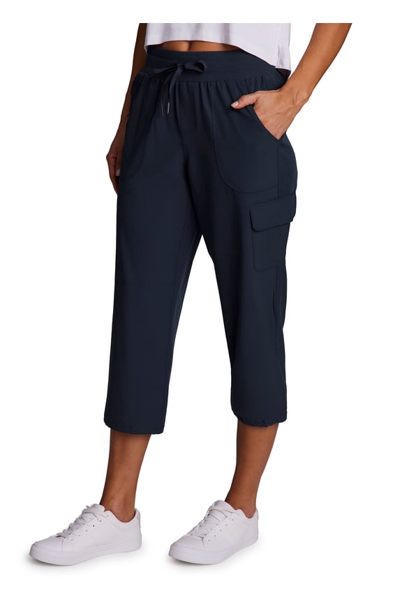 Active Women's Relaxed Lightweight Woven Cargo Capri Pant
