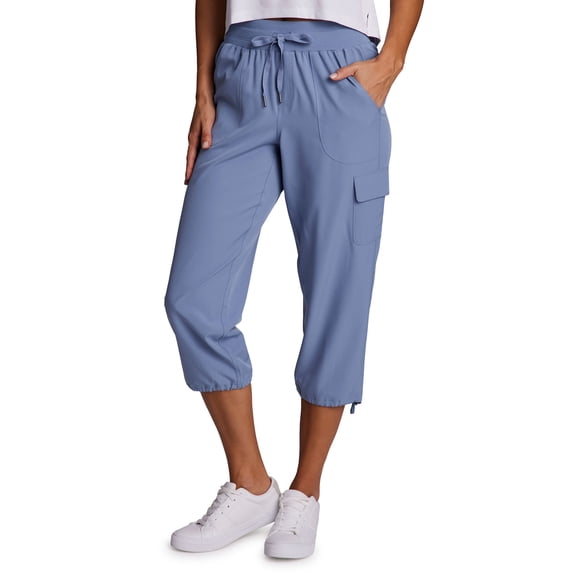 RBX Active Women's Relaxed Lightweight Woven Cargo Capri Pant