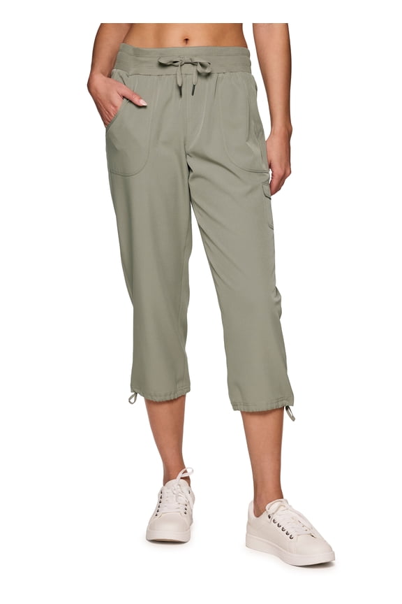 Active Women's Relaxed Lightweight Woven Cargo Capri Pant