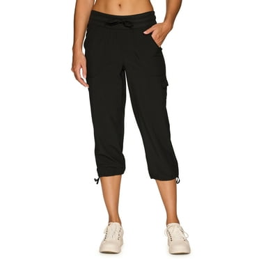 RBX Active Women's Relaxed Lightweight Woven Cargo Capri Pant