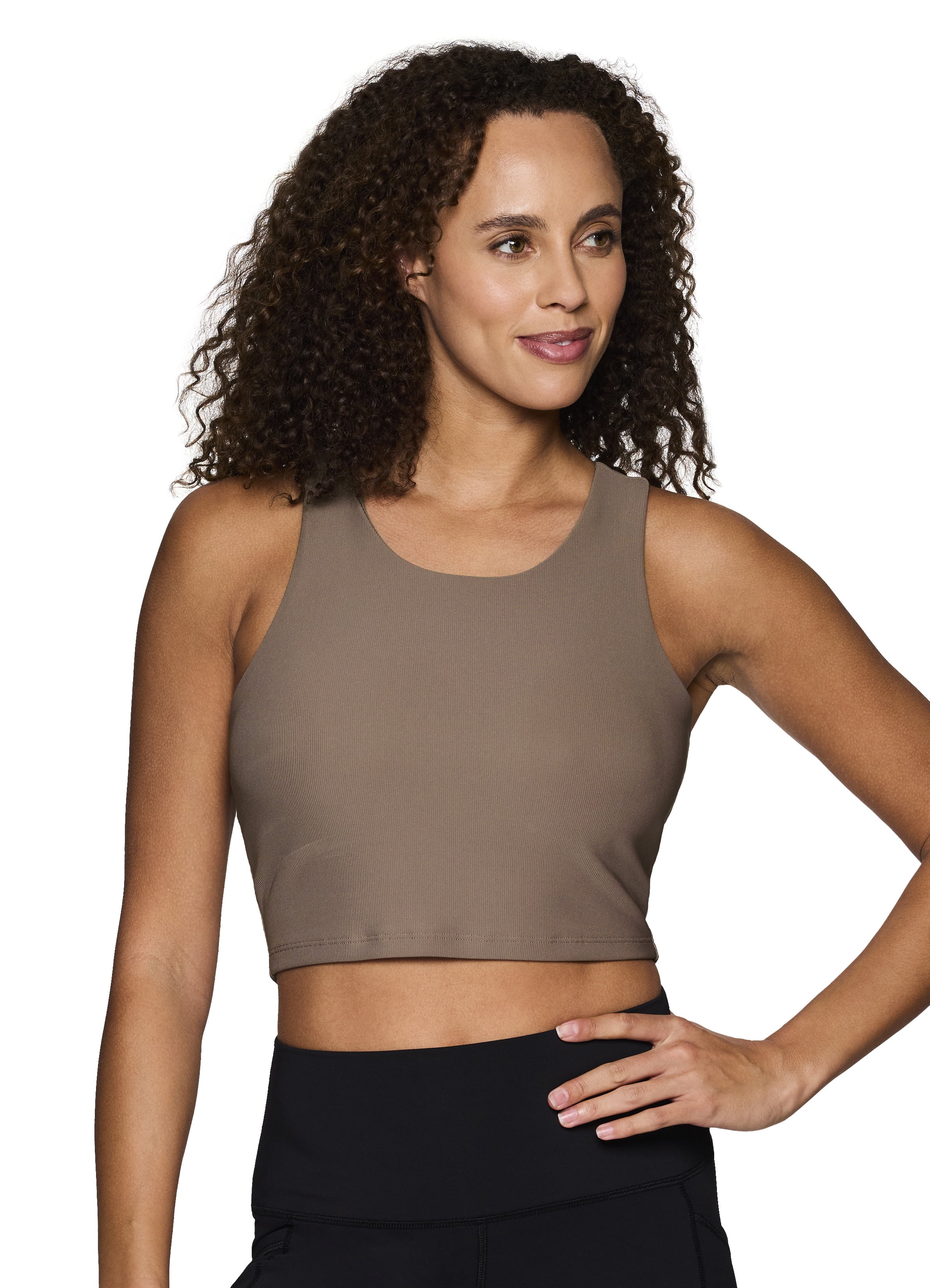 RBX Active Women's Ribbed Cropped Bra Tank Top
