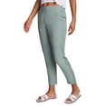 thumbnail image 1 of RBX Active Women's Ribbed Side Woven Ankle Pant With Pockets, 1 of 5