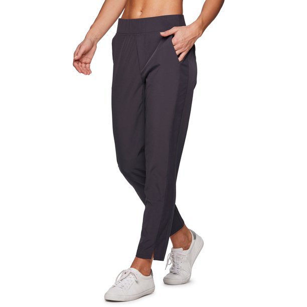 RBX Active Women's Ribbed Side Woven Ankle Pant With Pockets - Walmart.com