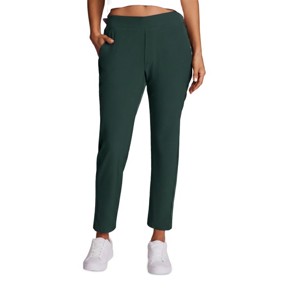 RBX Active Women's Ribbed Side Woven Ankle Pant With Pockets