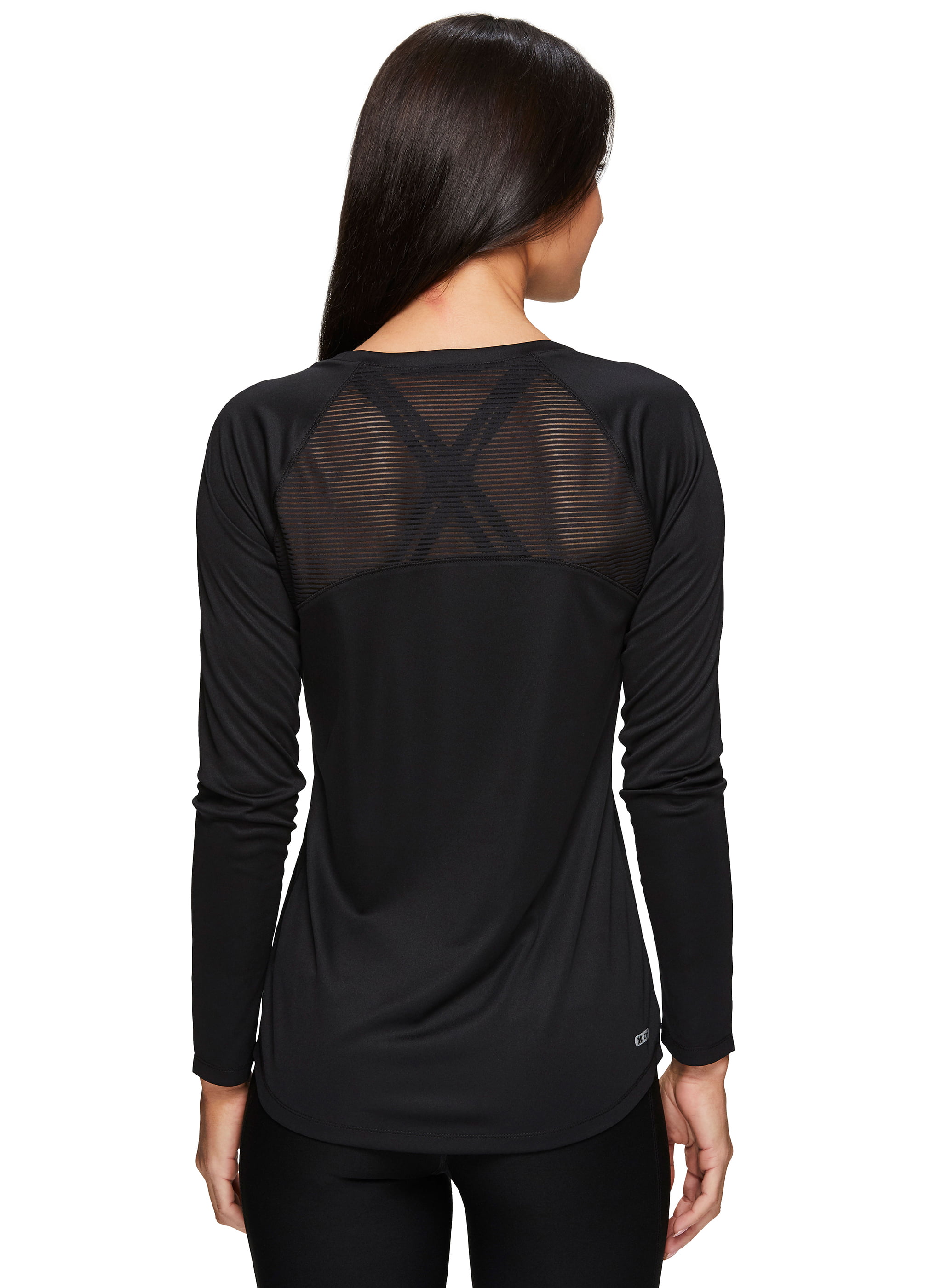 RBX Active Women's Running Workout Long Sleeve T-Shirt Multi S19 Black XL 