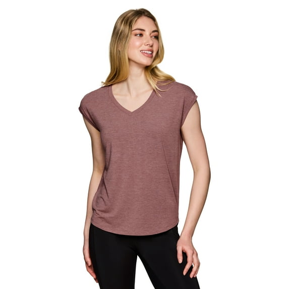 RBX Active Women's Short Sleeve High Low Soft V-Neck Tee