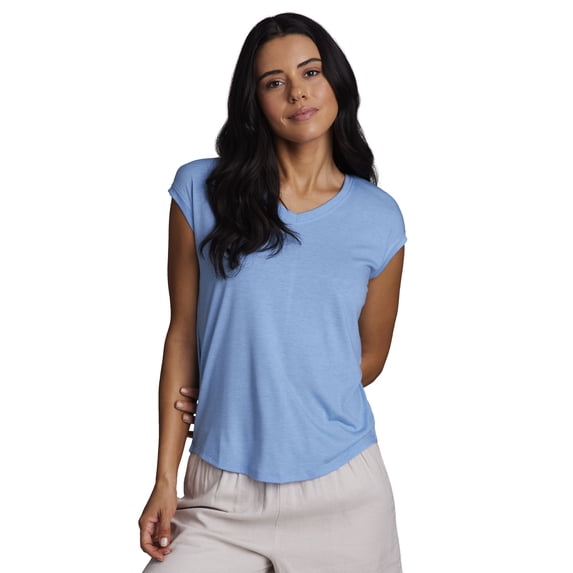 RBX Active Women's Short Sleeve High Low Soft V-Neck Tee