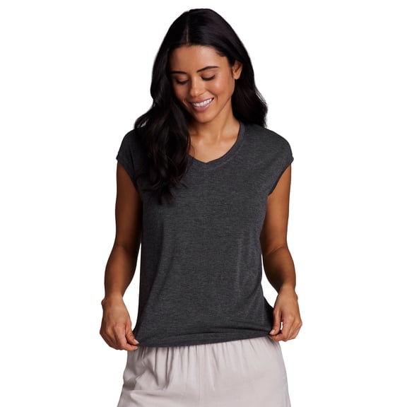 RBX Active Women's Short Sleeve High Low Soft V-Neck Tee