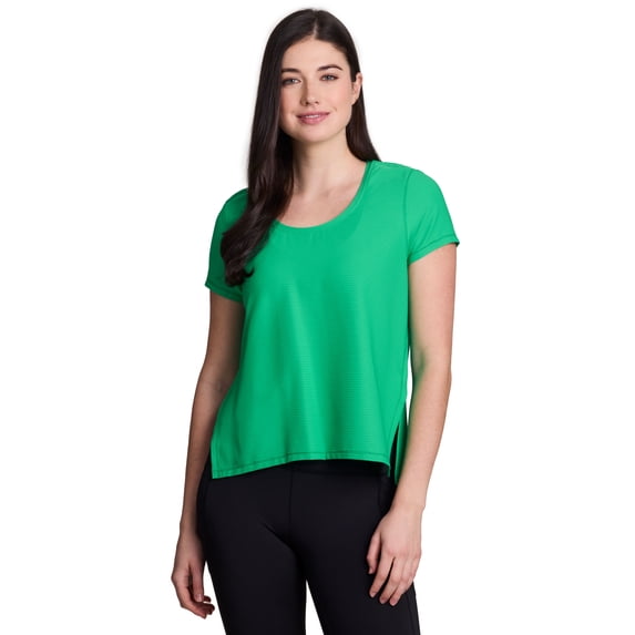 RBX Active Women's Short Sleeve Shadow Stripe Mesh Workout Tee