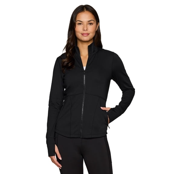 RBX Active Women's Sporty Lightweight Running Yoga Jacket with Zipper Pockets