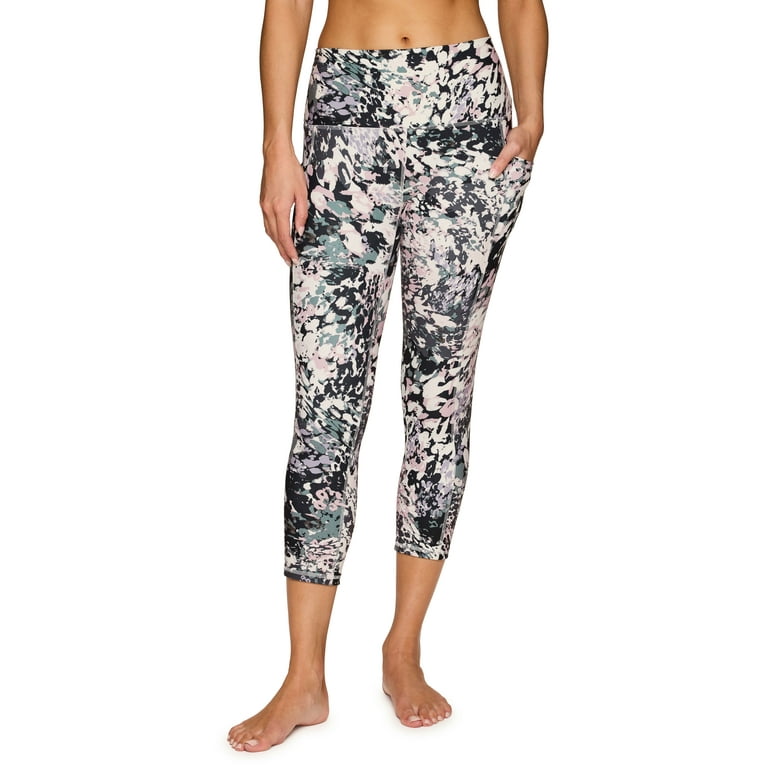 RBX Active Women s Squat Proof Leopard Clash Printed Capri Legging Walmart