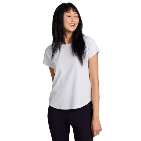 RBX Active Women's Super Soft Shadow Stripe Quick Drying Running Performance Tee