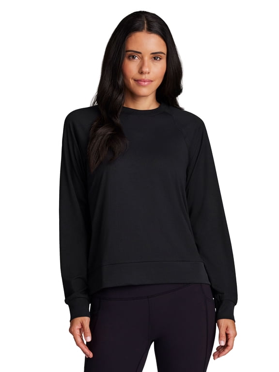 Active Women's Ultra Lightweight Athleisure Lounge Long Sleeve Jersey Pullover Top