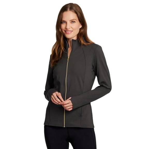 RBX Active Women's Ultra Lightweight Super Soft Mock Neck Active Running Jacket with Pockets, Thumbholes