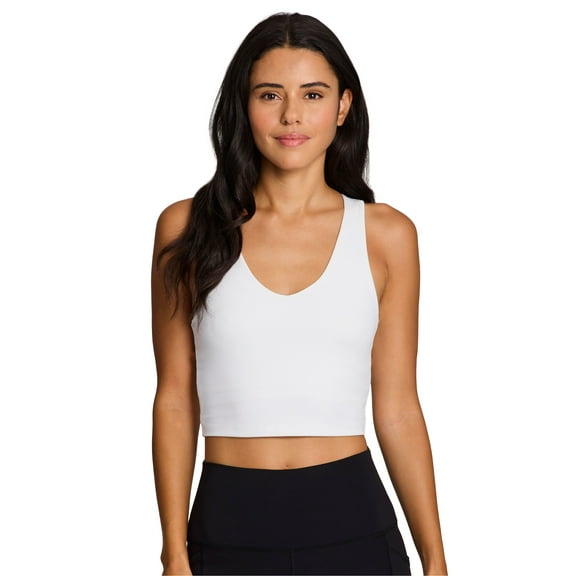 RBX Active Women's Ultra Soft Active Cropped Bra Tank Top With Shelf Bra