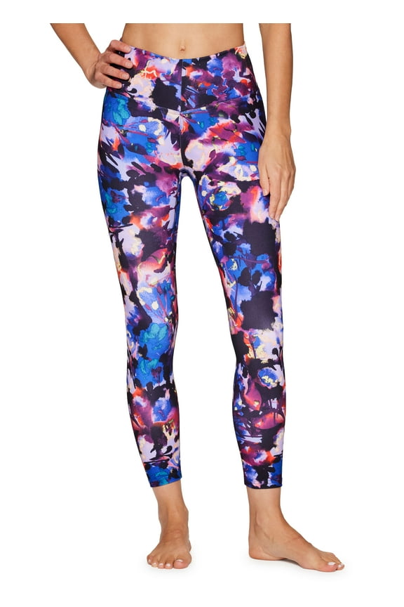 Active Women's Ultra Soft Colorful Abstract Florals 7/8 Legging