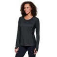 thumbnail image 1 of RBX Active Women's Ultra Soft Long Sleeve Lightweight Yoga Running Tee, 1 of 5