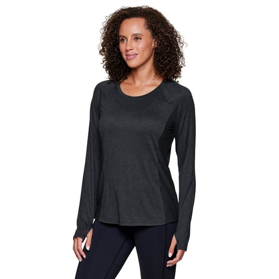 RBX Active Women's Ultra Soft Long Sleeve Lightweight Yoga Running Tee