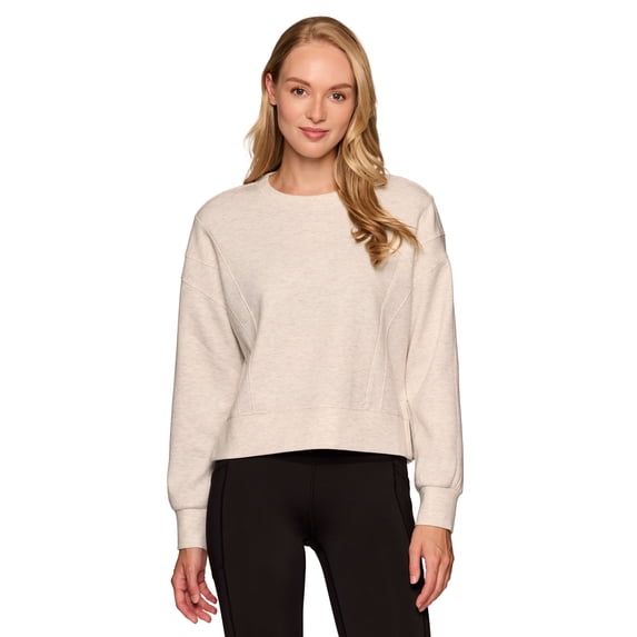 RBX Active Women's Ultra Soft Athleisure Crewneck Cropped Sweatshirt